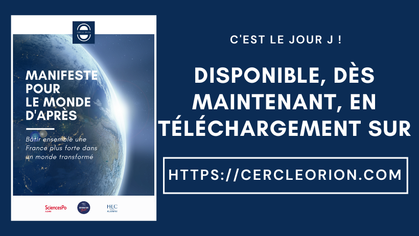 [Jour J]
<a href="/CercleOrion/">Cercle Orion</a> a le plaisir d'annoncer la parution du #Manifeste pour le #mondedaprès. 

Pendant plus de 4 mois, 200 contributeurs issus <a href="/HECParis/">HEC Paris Business School</a> et de <a href="/sciencespo/">Sciences Po</a> ont réfléchi au Monde d'après la #COVID19