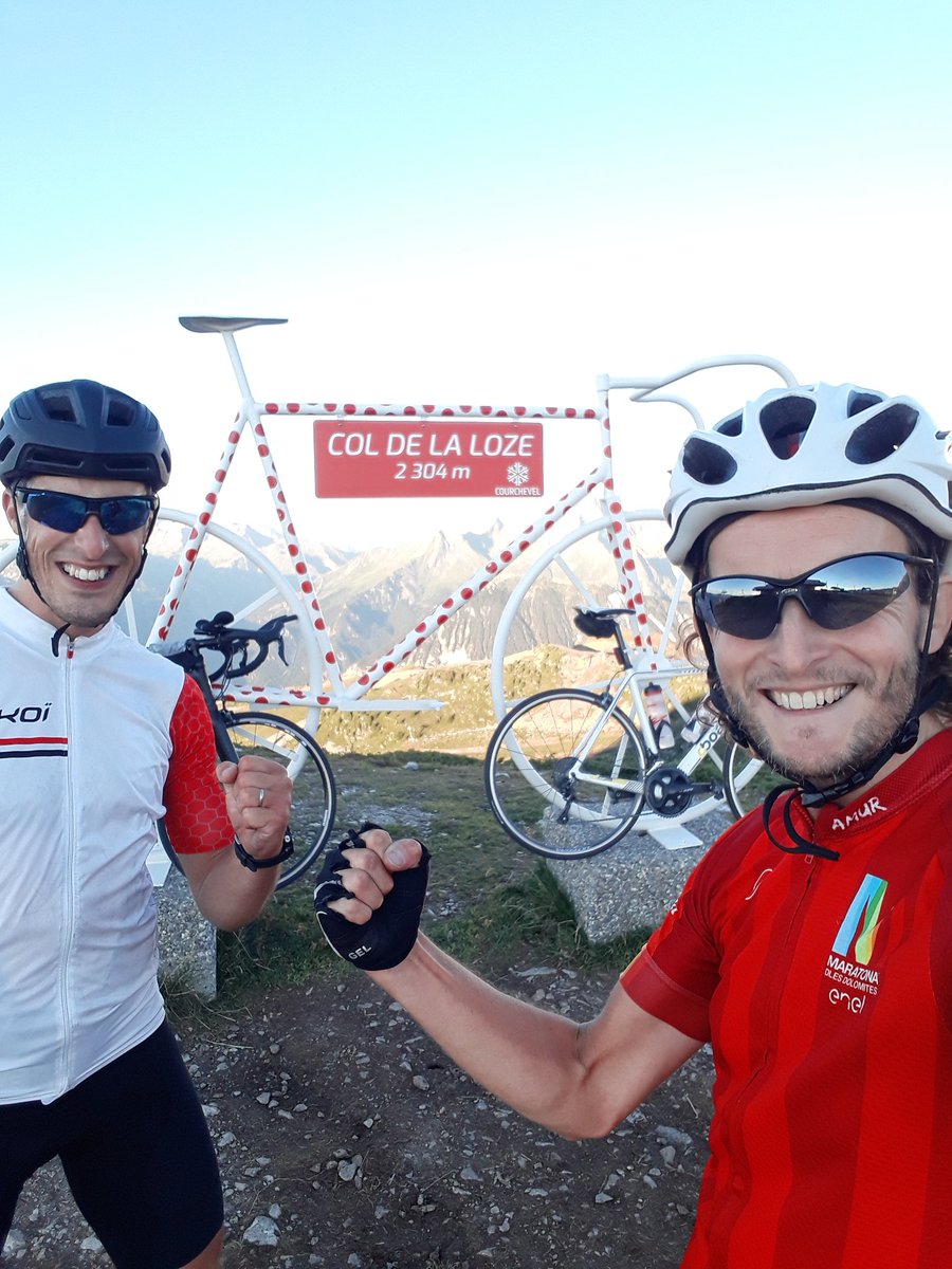 DavidDerham's tweet photo. Final thought, perhaps of interest to @Chris_Boardman has anyone done a Tour de France on a Boardman bike before? @itvcycling (you can see my trusty Boardman, "the White Lightning," behind me atop tomorrow's summit finish) https://t.co/CLMmfDz3gI