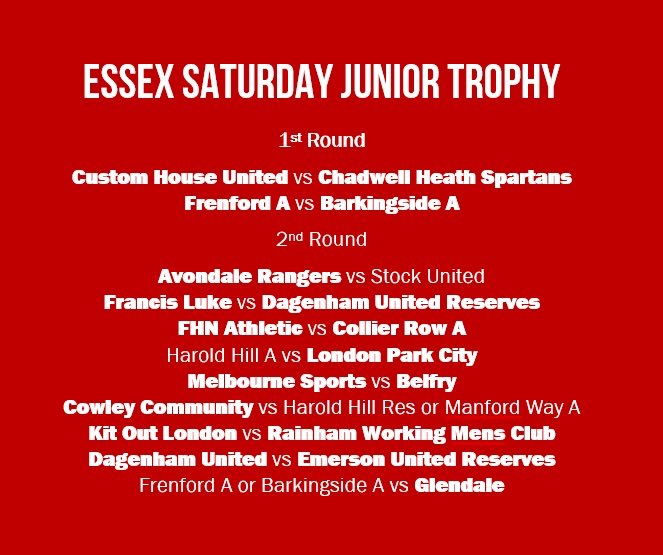 FHNATHLETICFC's tweet photo. The draw for the Essex Saturday Junior Trophy has been made and we will be facing @CollierRowA1 at home in the second round.

More details on the tie will be released in due course. @EssexCountyFA 

#fhnathleticfc #nurtureandelevate https://t.co/QGJE35cVxs