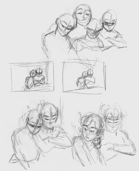 I drew the thumbnails for the animation before I even knew what the characters were gonna look like #ocs 