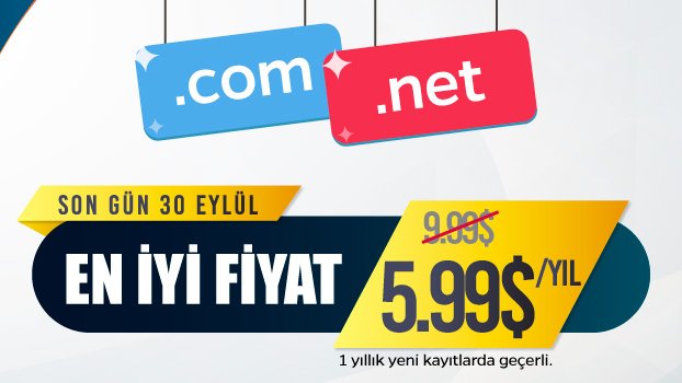 alastyr's tweet photo. .COM ve .NET Domain Uzantıları 8,99$ Yerine Sadece 5,99$/Yıl
https://t.co/SsX2SifI2c
#domain #indirim #alastyr https://t.co/wSLIt5d206