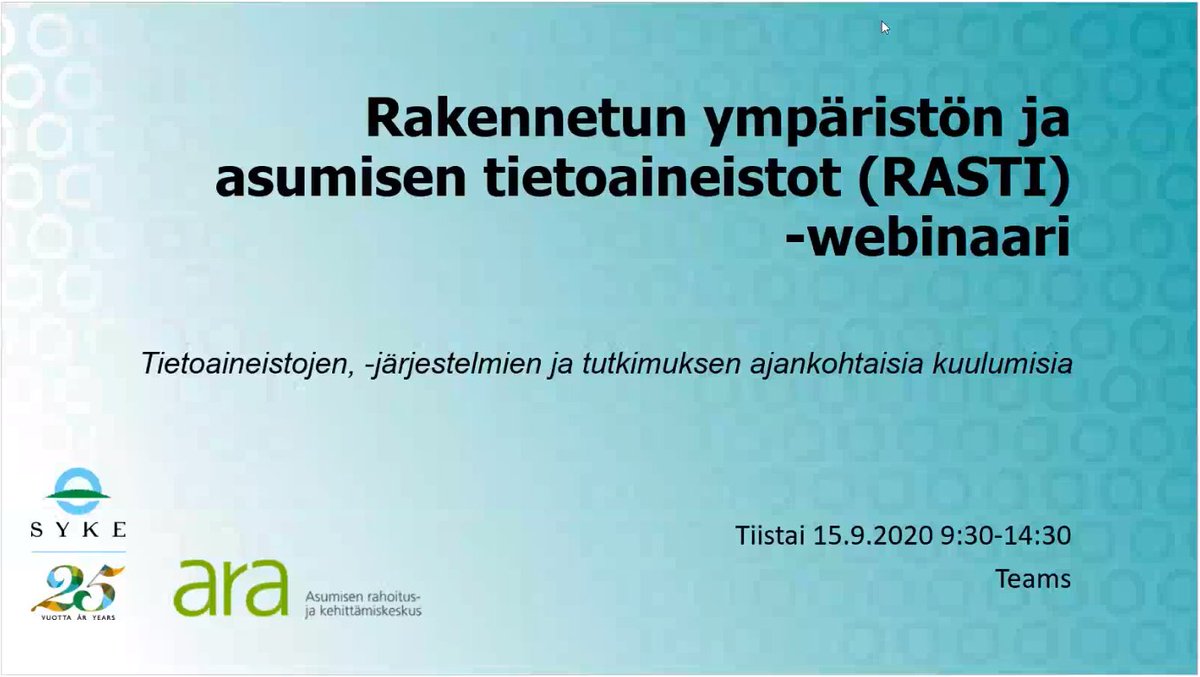 ossikotavaara's tweet photo. @SYKEinfo @ARAviesti #RASTI webinaarissa vahvaa #paikkatieto asiaa. Mm. #Liiteri aineistot rÀÀtÀlöidyillÀ alueyksiköillÀ. Rakennuskohtainen data kÀyttöön. @TuuliToivonen #massadata avaa huikeita nÀkymiÀ ja tietosuojaa. #Ilmanlaatu #Hyvinvointi #Kaupunkikudokset #Monipaikkaisuus https://t.co/WhzhErm0F1