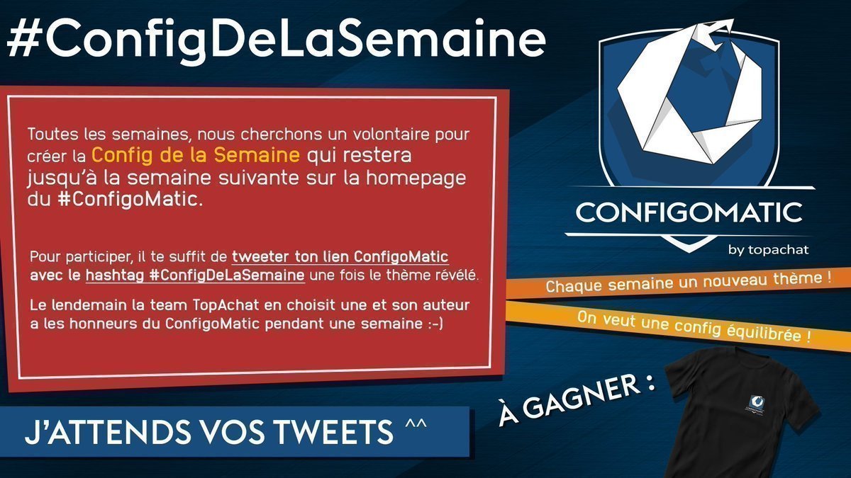 TopAchat's tweet photo. Hohey !
Ce soir, je cherche une #ConfigDeLaSemaine bureautique compacte (dans un boitier Mini-ITX) !

https://t.co/6SvKT8bJjB

✅ Budget : 550 € maxi
✅ Sans option montage
✅ Sans Windows https://t.co/wvWB7SSbsq