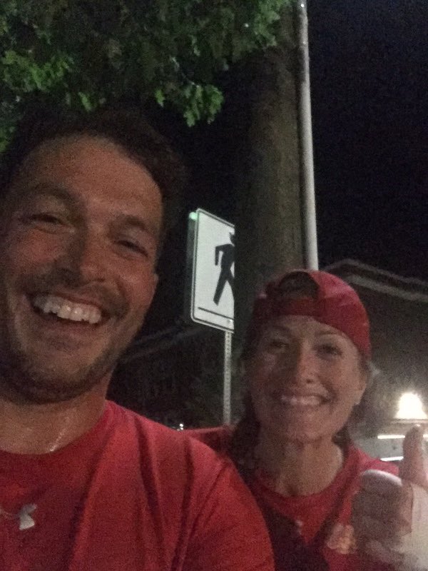 SalChamberlain's tweet photo. The 2020 @SoldierOnCAN  #ArmyRun #commanderchallenge ✅ 26.1km with this guy! We wheeled 14km and ran the rest. Insanely challenging - but insanely rewarding! https://t.co/3kJZwLUrNZ