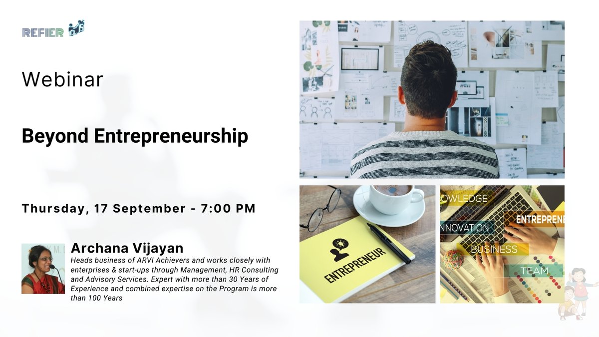RefierExperts's tweet photo. For current and future Entrepreneurs!! Power-Packed Session on Entrepreneurship from an Expert with more than 33 years of experience running ventures

Register here
https://t.co/03TO7Wup4u

#entrepreneur #business #motivation #success #entrepreneurship #entrepreneurlife #refier https://t.co/zCZBX37WAd