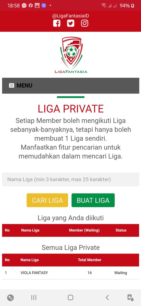 febri_yahya's tweet photo. @ViolaClubINA @LigaFantasiaID Nunggu di acc min.. AC Nogen 😎 https://t.co/vlxN1hdC0D