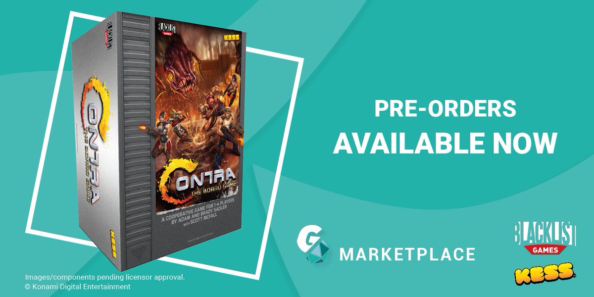 gameontabletop's tweet photo. A new boardgame is available for pre-order on our #tabletopmarketplace!! 😱🤗
It's #ContraTheBoardGame by @blacklistgames_, the run-and-gun action game based on the famous video game series by @Konami 💣🕹️
Pre-order it now on #GameOnTabletop ⤵️
https://t.co/nkYZFUNeyk https://t.co/Gq8lakBRqy
