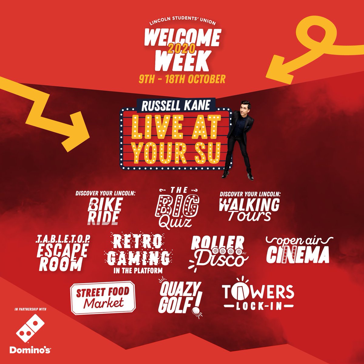 🎟️ TICKETS ON SALE TOMORROW 🎟️

😍 As of tomorrow, the 16th September at 12pm you can get your tickets for your Welcome Week events! 

Some events have limited spaces, be sure not to miss out💨

For event and ticket information 👉 lincolnsu.com/welcome-week