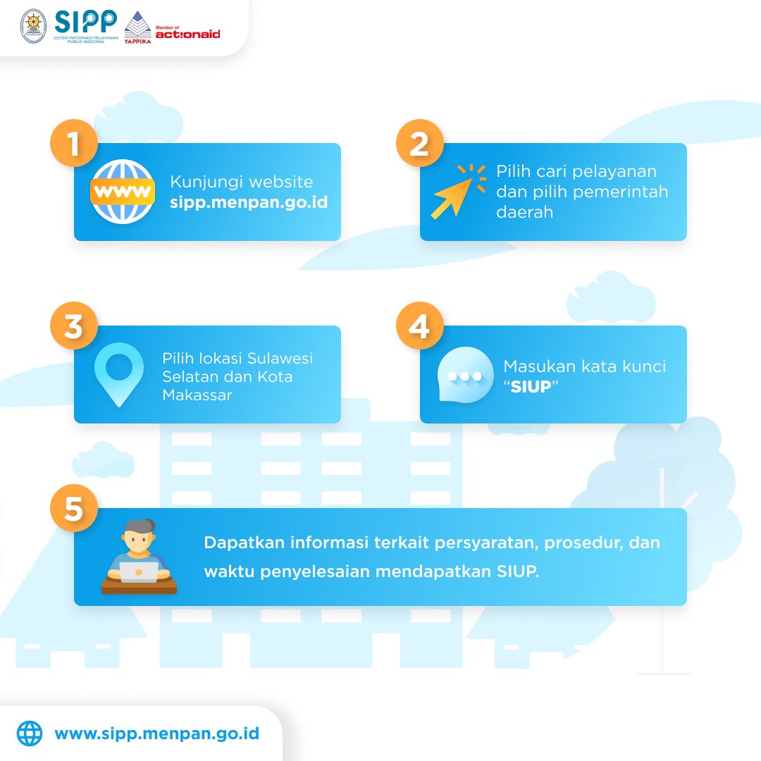 sipp_menpan's tweet photo. Selamat malam, #SahabatSIPP!

Layanan Surat Izin Usaha Perdagangan hadir di Kota Makassar. Pelayanan ini hadir untuk memudahkan masyarakat Makassar yang memiliki usaha perdagangan untuk mendapatkan izin dagang. https://t.co/omw534SbIZ