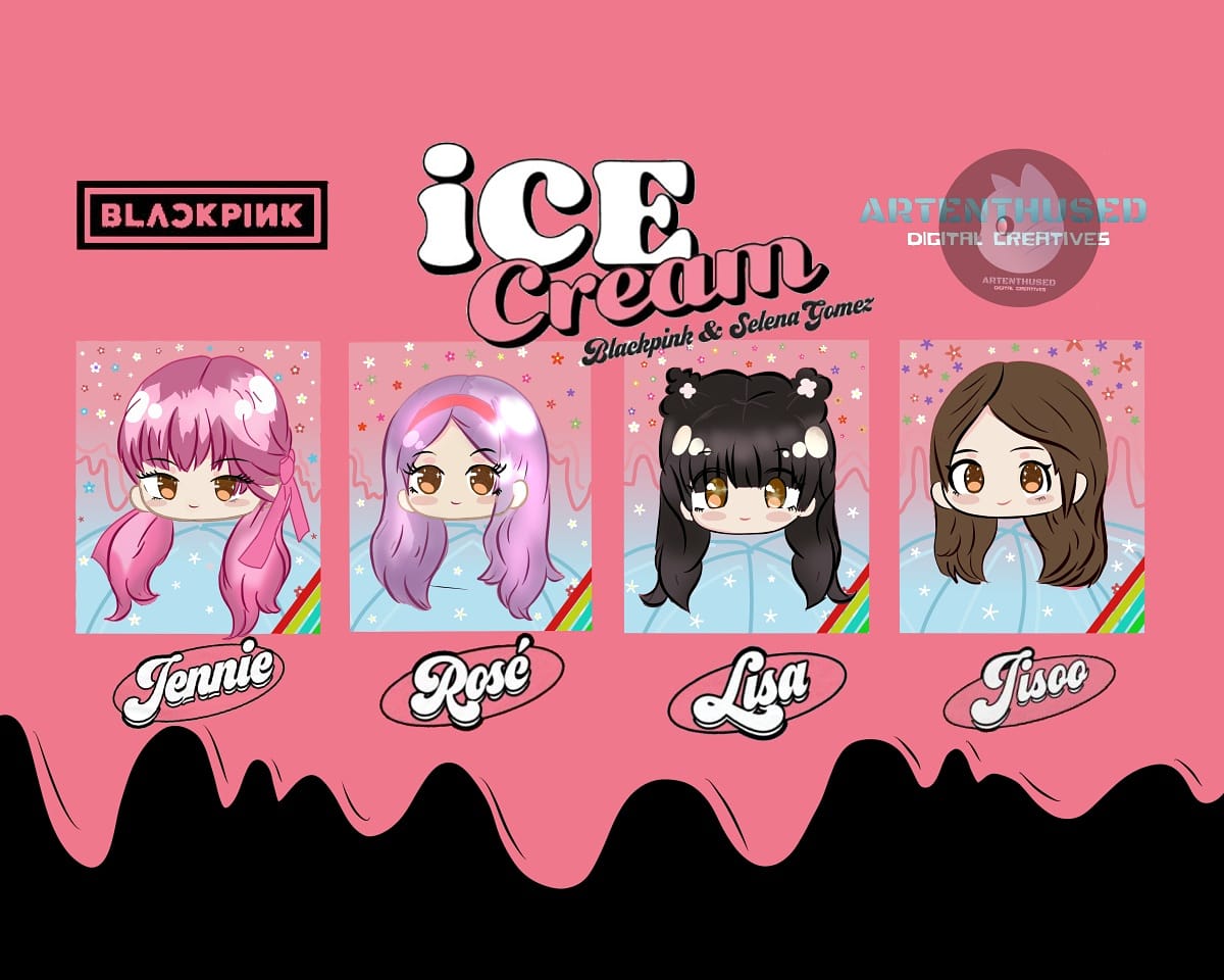 art_enthused's tweet photo. Ice cream, Chillin' 🍦 ❄

Art Enthused's official poster for upcoming Black Pink merch in Shopee. Launching soon! 🥰

We are open for commissions! We customize shirts and face masks 😊 Add more value to you necessities. Inquire now! 

#BlackPink
#Blink
#Kpop
#icecream https://t.co/fJJB4yXdKo