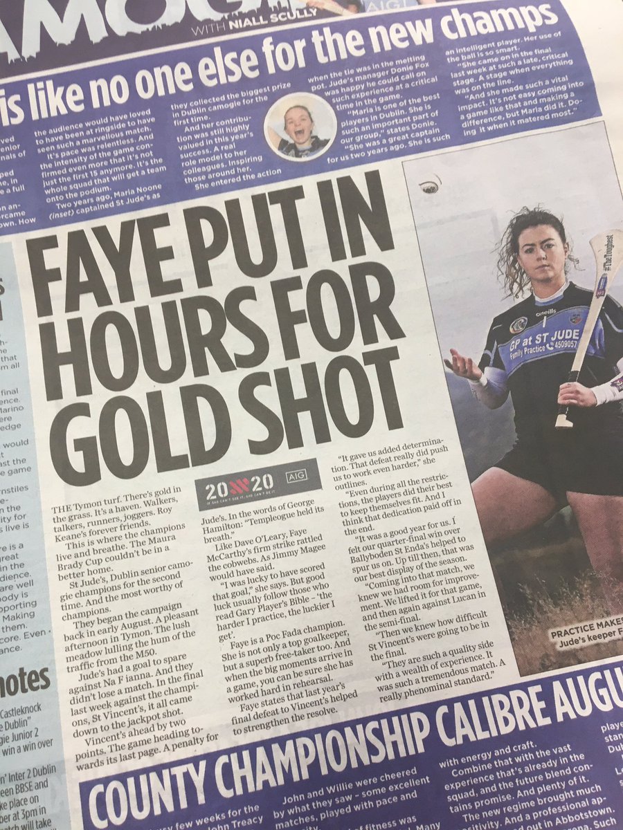 CamogieDublin's tweet image. More great Niall Scully #dublincamogie coverage in today’s @heraldsportIE #clubsbuilddubs