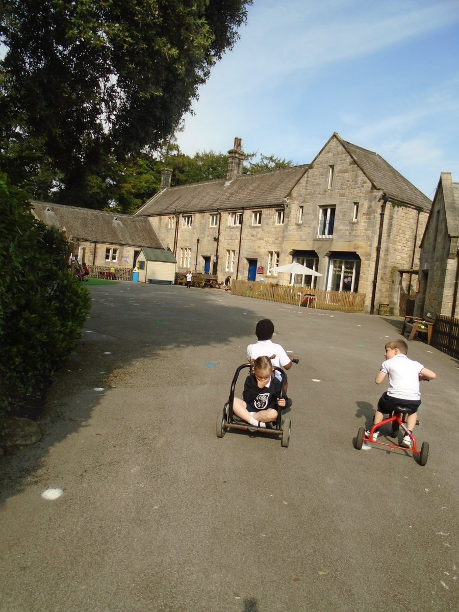 BelmontGrosveno's tweet photo. And if our pupils don't fancy the #BGS #sensorygarden they can always race around the #EYFS courtyard on a trike. Looks like there's been a bit of a traffic jam! #playtimeisfun #funforall #outdoorfun #Harrogate #independent #school https://t.co/6XU49utaGg