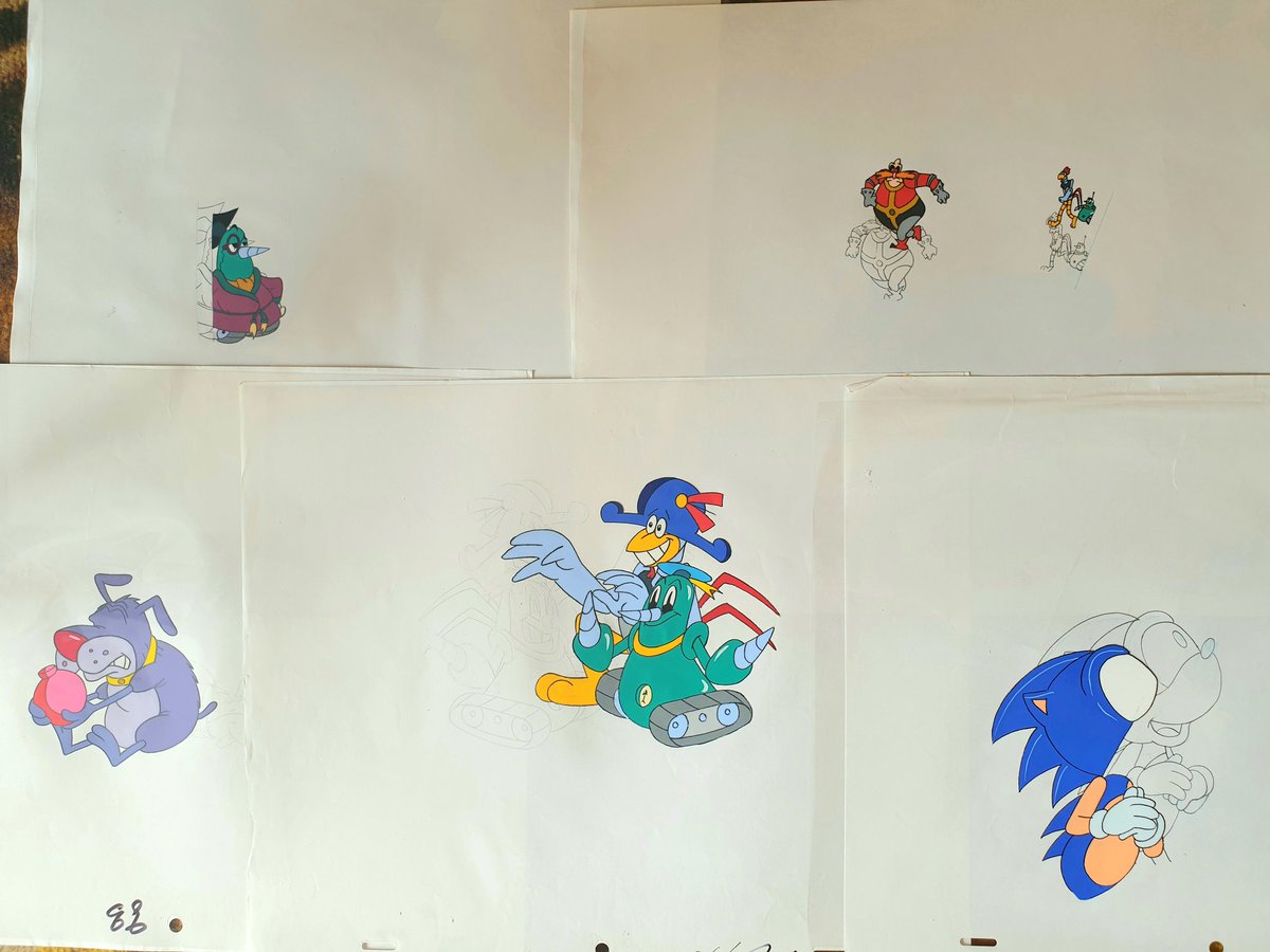 Got some great cels including Grounder the Genius! #SonicTheHedgehog #Adventuresofsonicthehedgehog