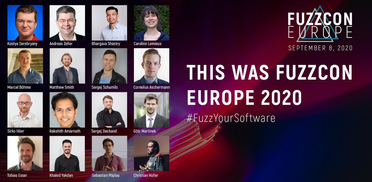 CI_Fuzz's tweet image. Did you miss #FuzzConEurope2020? We have put together a review with the 4 of the hottest topics for you: hubs.li/H0wfv7h0 #FuzzYourSoftware #fuzzing #onlineevent #applicationsecurity