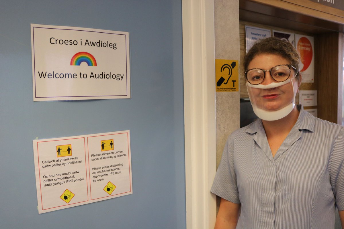 We are trialling the <a href="/the_clearmask/">ClearMask</a> across our hospitals to support better care for our patients with conditions such as hearing loss and dementia. 

Our Audiology team in Wrexham Maelor Hospital are one of the first teams to trial the masks. 
bcuhb.nhs.wales/news/health-bo…