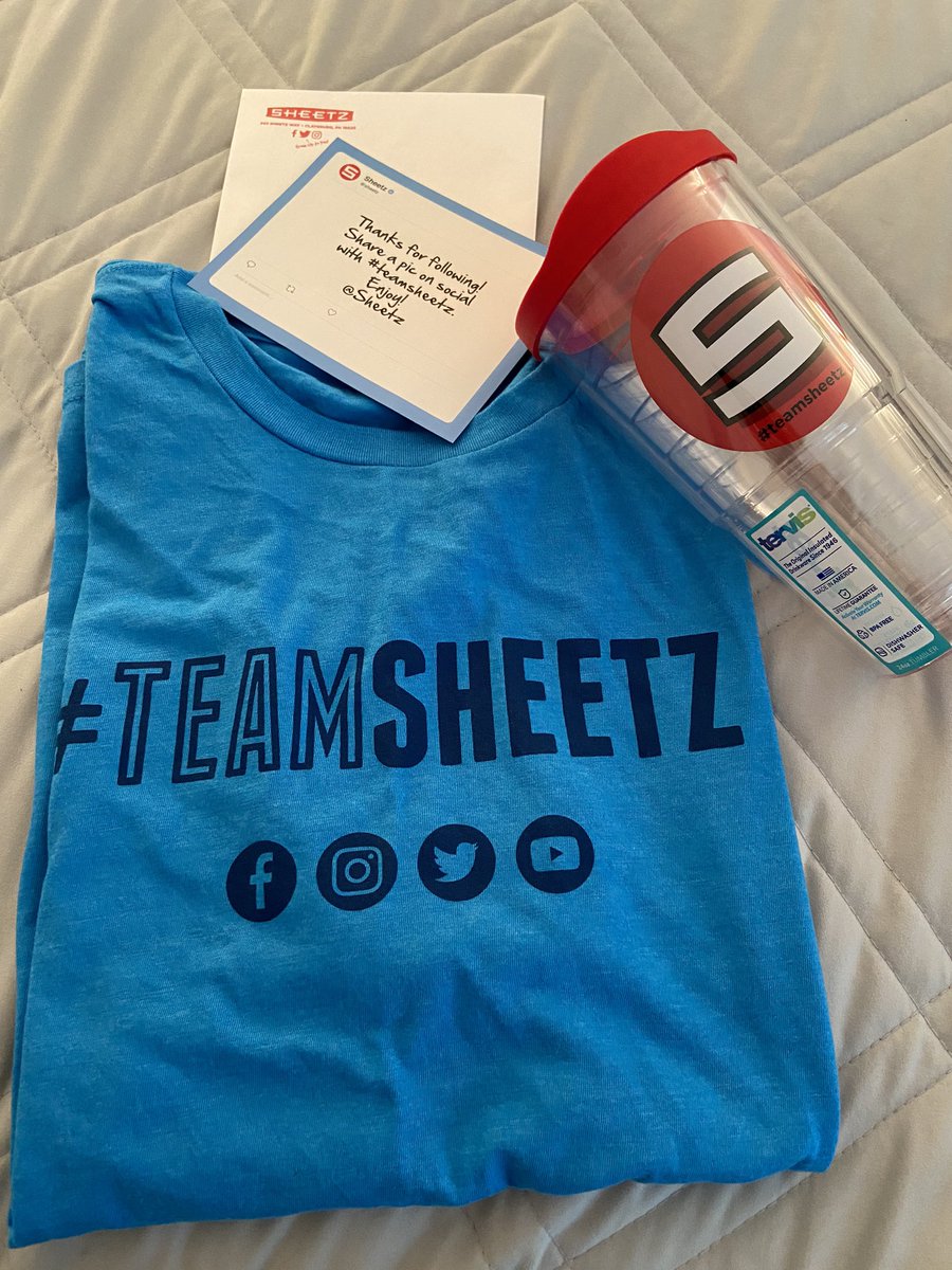Thank you, @sheetz for the awesome swag! Love this company and proud to rep it! #teamsheetz