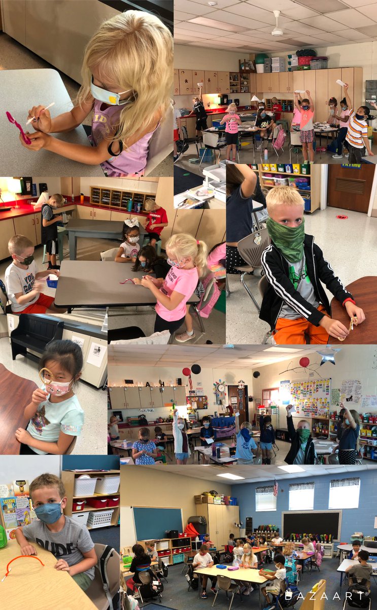 MrsStoneWECS's tweet photo. 1st and 2nd Grade being great Inventors, Engineers, and Artists! Making parachutes, rockets, airplanes, other inventions, spirals, and spinners while learning about the Engineering Process and celebrating Dot Day! @Creeksidetweet #WonderLabOnWheels #STEAM #WEareLakota https://t.co/SIUdHlW9Tt