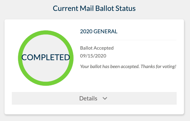 mikelove's tweet photo. If you request absentee ballot in NC, you can track status online with https://t.co/bo4FwJ0u3P. Super easy. My vote already counted 🇺🇸

The deadline to request a ballot by mail in NC is (received by) Tuesday, October 27, 2020 https://t.co/FBVWUipzXT