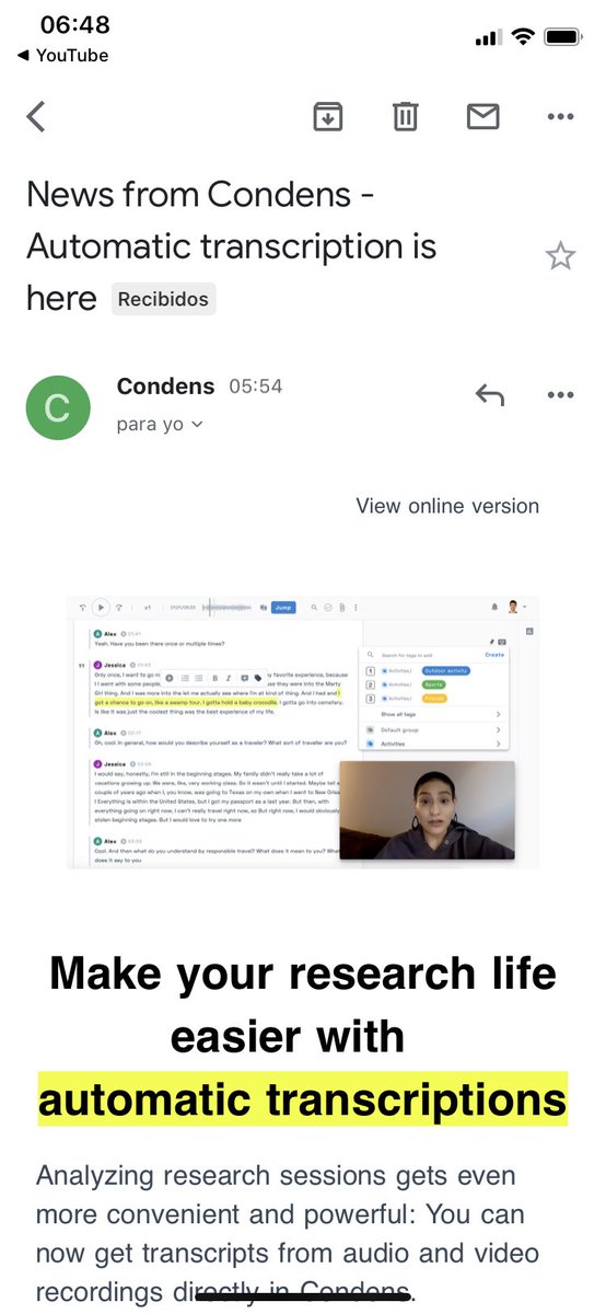 brechaleal's tweet photo. Cachai que este correo se traduce en una mejora en mi calidad de vida? 😭✨ quiero testear ahora #condens #research #ux https://t.co/X65Y43XEaz