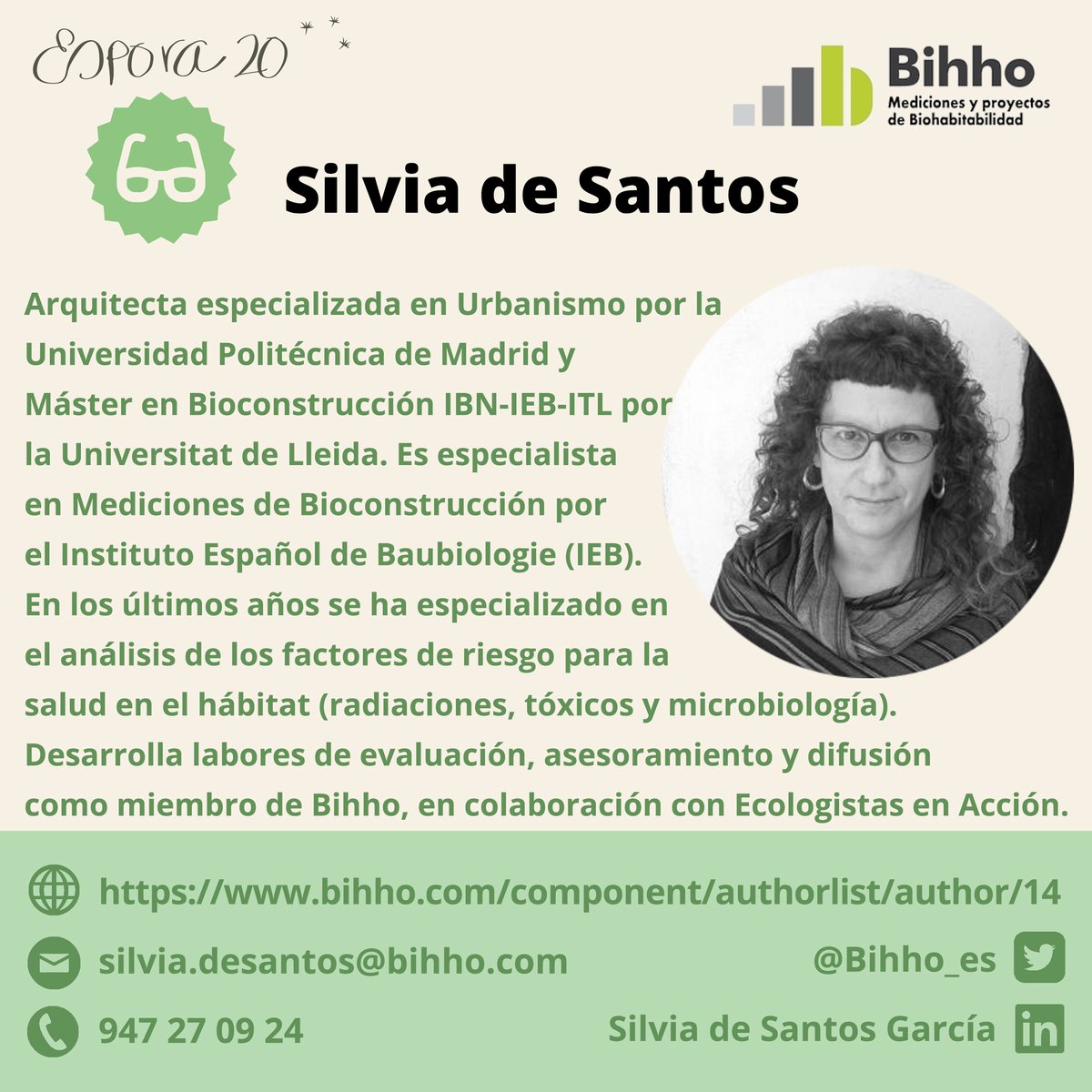 LuisPastor__'s tweet photo. 📖 PONENCIAS DE *ESPORA***
(25 a 27 sept. Valladolid)
A Silvia la conocemos de hace tiempo siempre preocupada por la salud en la construcción. En esta ocasión nos contará como evitar riesgos con las instalaciones eléctricas, su especialidadven @IEB_baubiologie y @Bihho_es https://t.co/sVju83sbpe