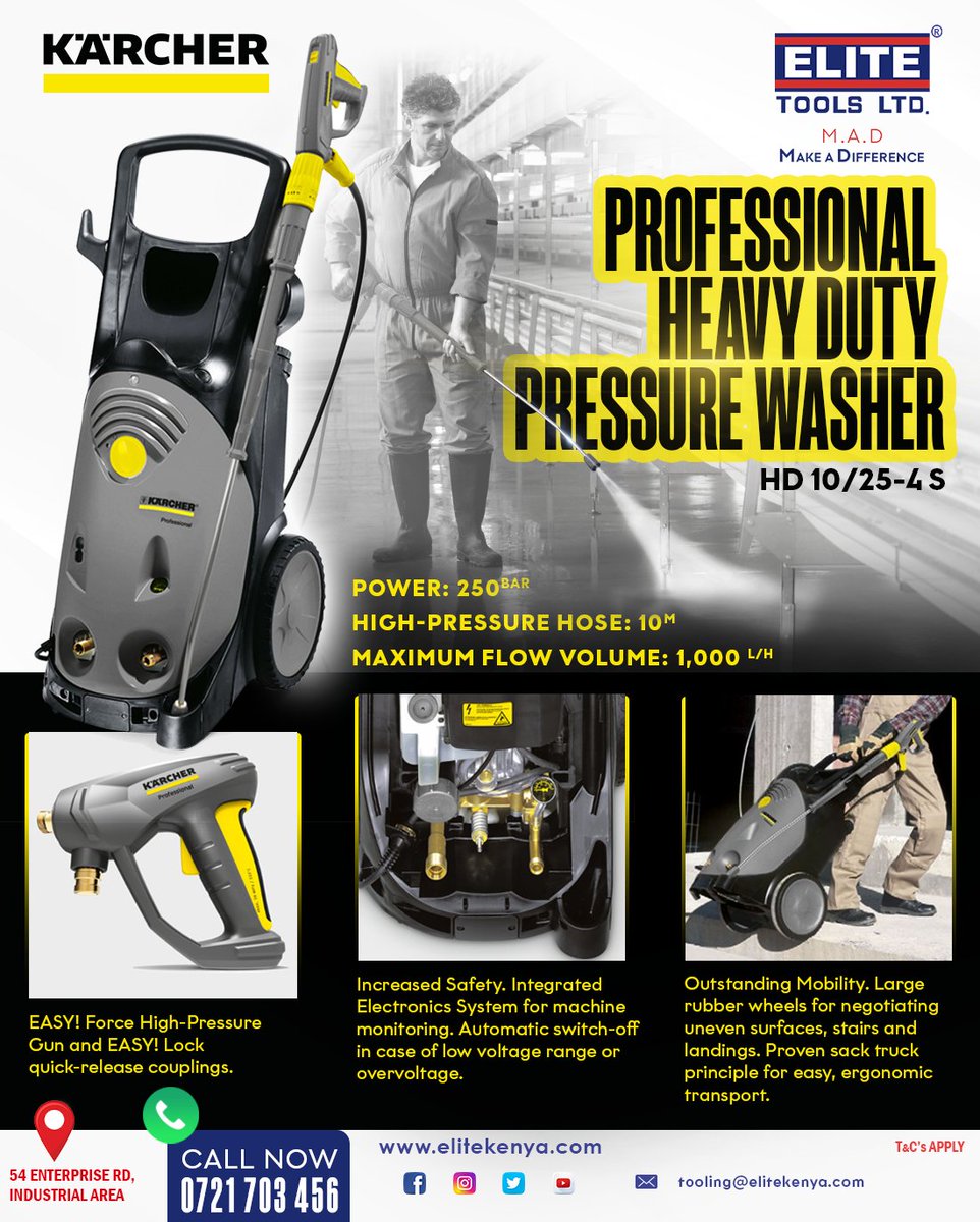 elite_toolsltd's tweet photo. ๐๐๐ฅ๐๐๐๐ฅ - ๐ฃ๐ฅ๐ข๐๐๐ฆ๐ฆ๐๐ข๐ก๐๐ ๐๐๐๐ฉ๐ฌ ๐๐จ๐ง๐ฌ ๐ฃ๐ฅ๐๐ฆ๐ฆ๐จ๐ฅ๐ ๐ช๐๐ฆ๐๐๐ฅ
Call Us On 0721 703456 Visit Our Showroom - at 54 Enterprise Road, Industrial Area next to Prime Bank.
https://t.co/CuNK5BwwLv
#EliteMAD #PressureWasher #Professional #HeavyDuty https://t.co/mK4KSvKMmX