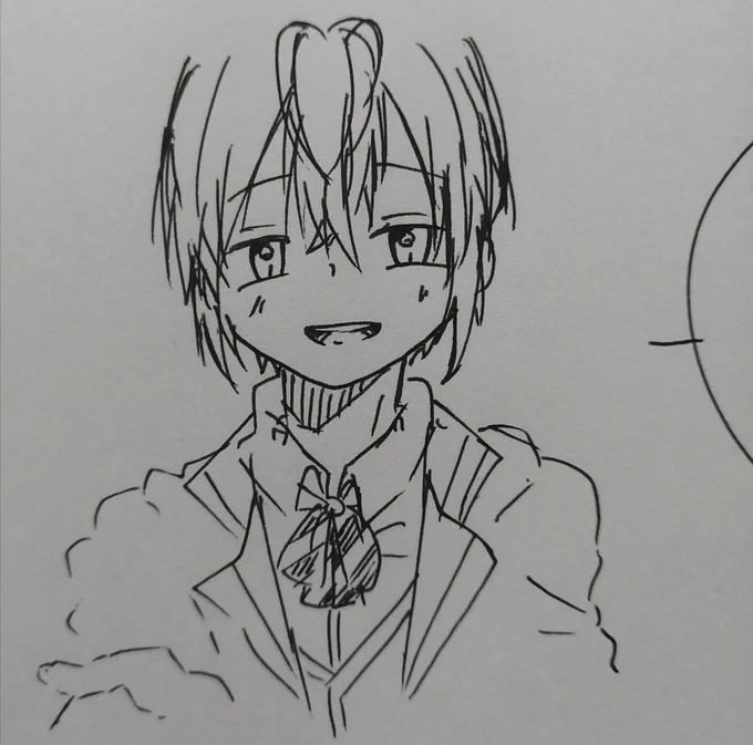 初めてリドル寮長描いた!練習しよ… 