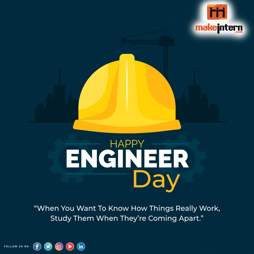 MakeIntern's tweet photo. Happy Engineers' Day to all the engineers. We salute your great ideas and innovations that have truly changed our lives.
#HappyEngineersDay #EngineersDay2020 https://t.co/t8C3BSlhsS