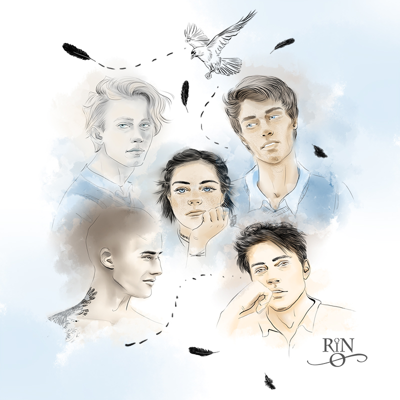 RiNnyRiO's tweet photo. «In that moment, Blue was a little in love with all of them. Their magic. Their quest. Their awfulness and strangeness.
Her raven boys.»

#MyArt #TheDreamThieves #maggiestiefvater #RinRio https://t.co/BZlqVvzwEk