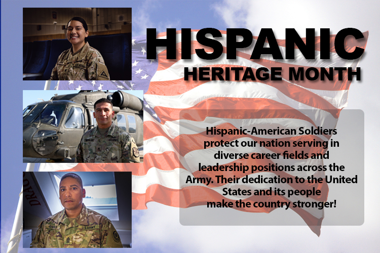 The @USarmy draws its strength from diversity in our ranks. Hispanic Americans' bravery and service to the Nation are irrefutable. We celebrate Hispanic Heritage month to honor their contributions & sacrifices that helped shape this great Nation.