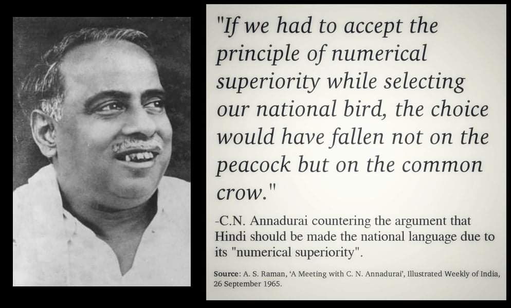 @prasannaaz1 @Naren_Reddy23 If the national language selection on the basis of majority, then same thing why not applicable for national bird & national animal.