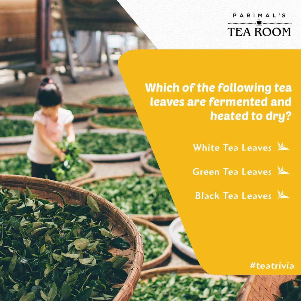 ParimalsTeaRoom's tweet photo. Which of the following tea leaves are fermented and heated to dry?
Comment the right answer below.
#parimlastearoom #teasommelier #tea #teacontest #guesstheanswer #comment #tealovers #teatime #blacktea #greentea #whitetea #oolongtea https://t.co/K3nFKKOrOY