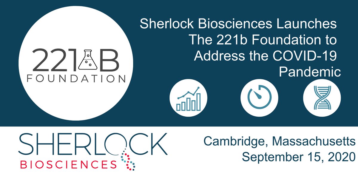 Sherlock_Bio's tweet photo. Proud and excited to announce The 221b Foundation, a non-profit organization committed to providing access to #CRISPR #diagnostic tech to end the #COVID19 pandemic with profits supporting diversity in STEM with @Scratch @ScratchEdTeam. https://t.co/AFPCkAz22G https://t.co/aN50a3jGhc