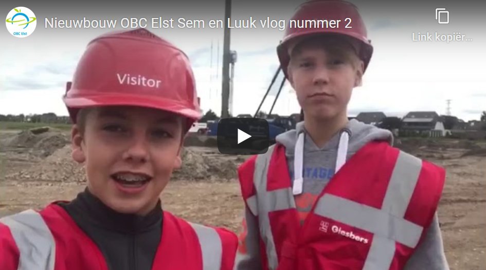 We zijn begonnen met de nieuwbouw van OBC Elst! En leerlingen Sem en Luuk gaan de werkzaamheden al vloggend volgen. In het najaar van 2021 hebben zij een #gezond, #duurzaam én #slim nieuw schoolgebouw. giesberswijchen.nl/nieuws/vloggen…