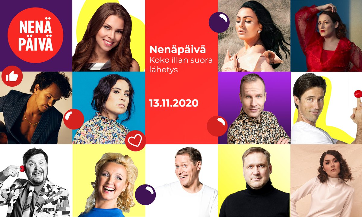 Nyt ei kannata synkistellä, sillä PERJANTAI 13. marraskuuta on Onnenpäivä! 🔴🍀 Luvassa ilta täynnä parasta musiikkia, koskettavia tositarinoita maailmalta ja iloisia yllätyksiä. Oispa jo marraskuu... ❤️🔥

Lukaise lisää  👉 nenapaiva.fi/yle

#nenäpäivä