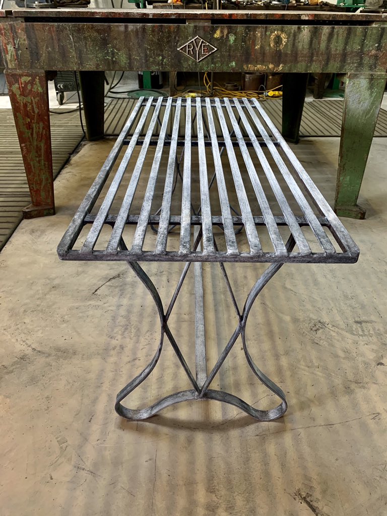 fullerironwork's tweet photo. The Charlecote table complements the #Charlecote bench nicely!!#handmade #worcester https://t.co/1s6UQRjWr2