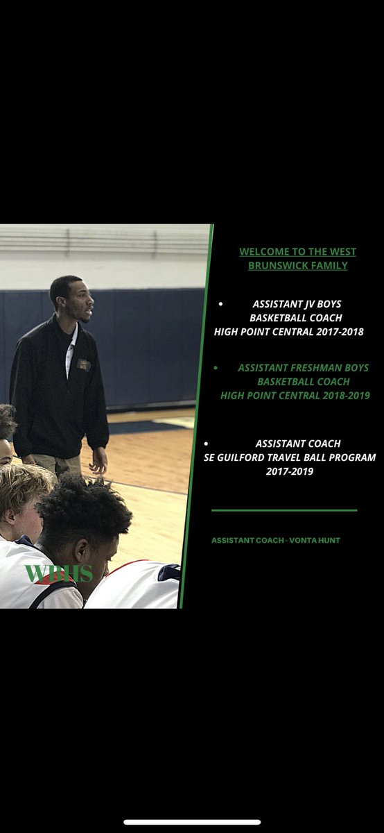Help us welcome Coach Hunt to our West Brunswick Basketball family!