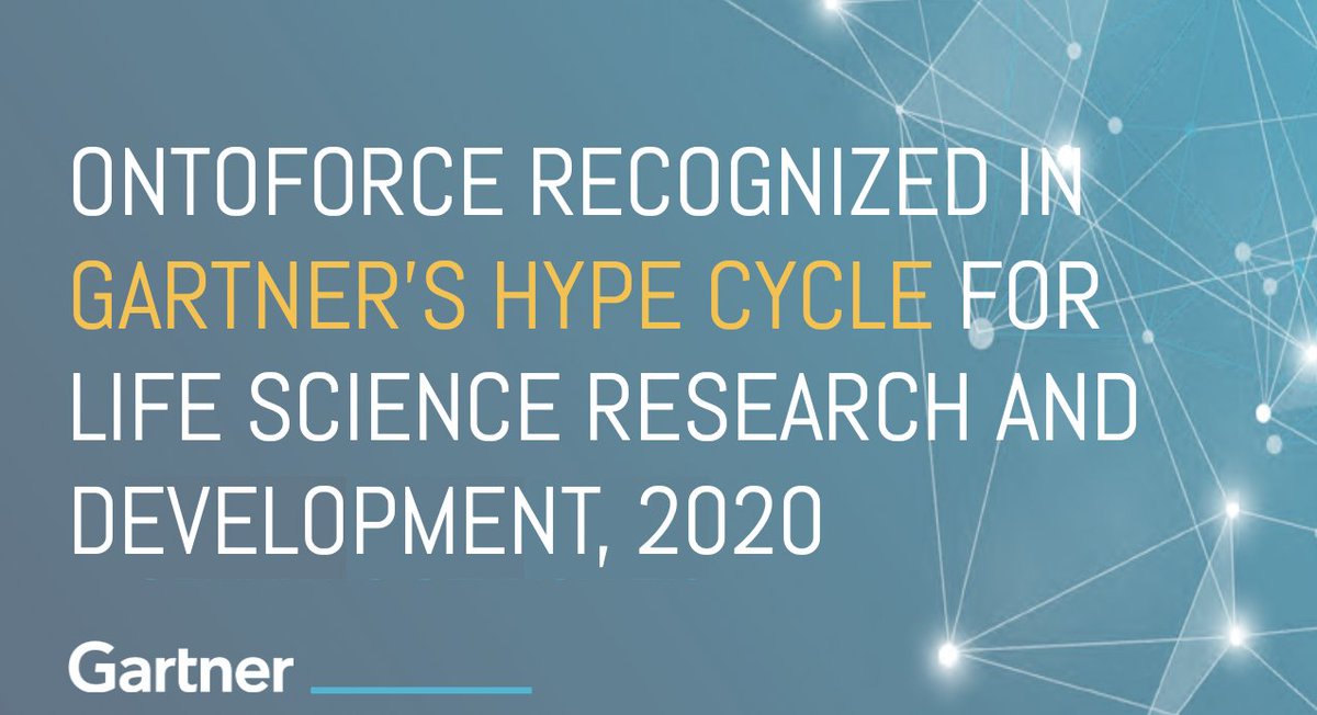 ONTOFORCE is recognized as a Sample Vendor in #Gartner's #HypeCycle for Life Science Research and Development 2020, in the categories ‘Text Analytics for Scientific Research’ and ‘Semantic Knowledge Graphs’! Discover more: bit.ly/35E82ba

#knowledgegraphs #dataanalytics