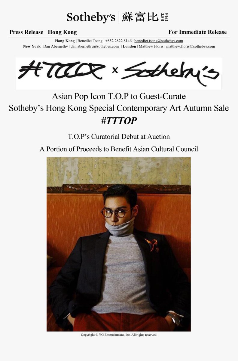 The news made noise in 2016 as this is the first time Sotheby's collaborated with a young private collector let alone a Kpop star.