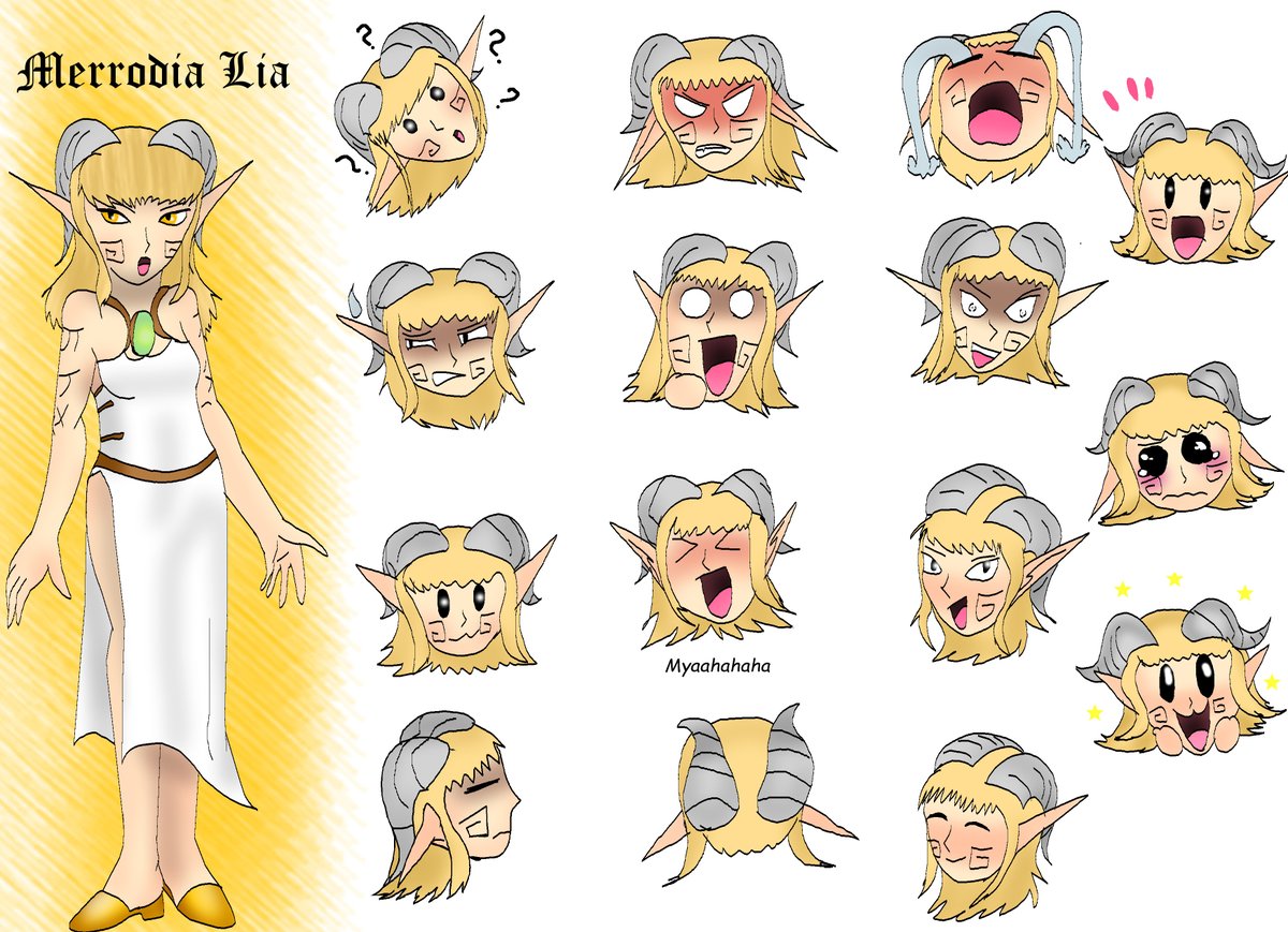 DKing312's tweet photo. If you thought I had forgotten about the OC Emotes, think again. I made a fange of em for Merrodia now.
#Originalcharacter #Nobodyartistclub #under500gang #TheAlgorithmHATESme https://t.co/DBDF82gqj3