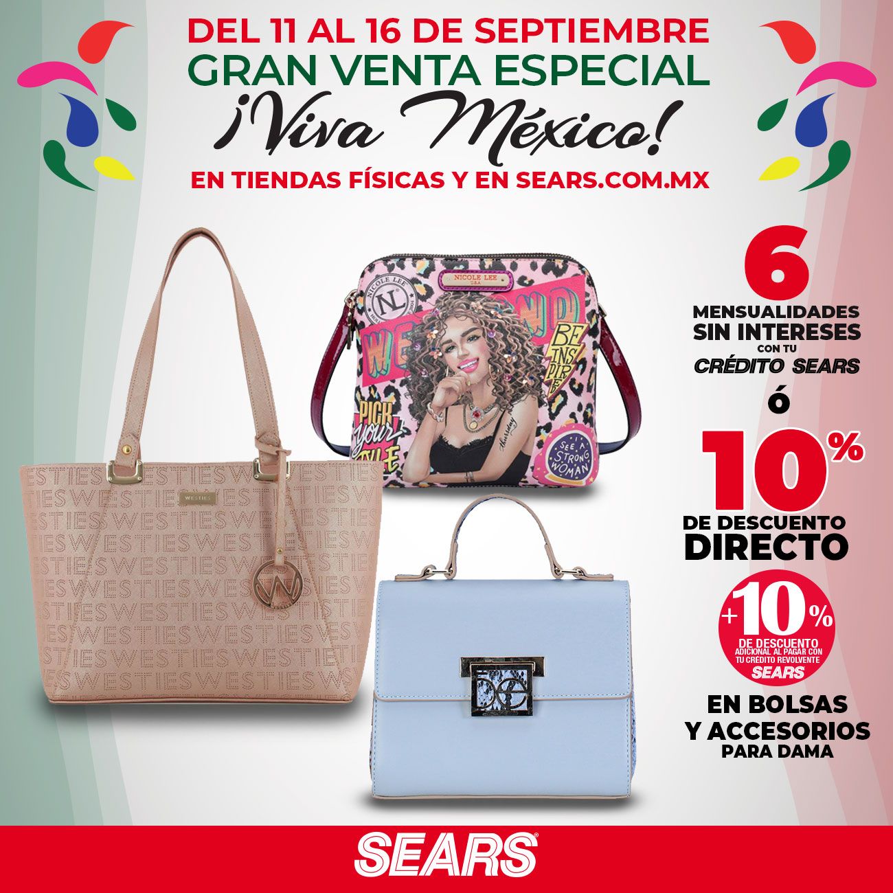 Sears Mexico on X Encuentra el bolso y accesorio perfecto para cualquier ocasion. Dale clic y descubrelo https t POb5GdkBge Vigencia del 11 al 16 de Septiembre de 2020. Consulte marcas y articulos