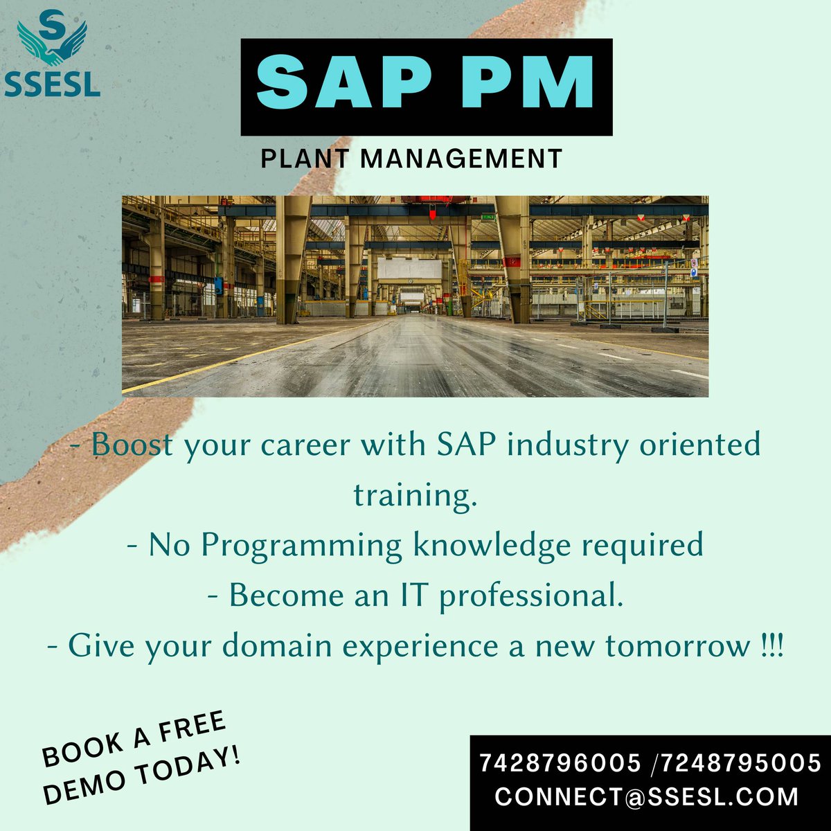 SSESL2's tweet photo. SAP Plant Maintenance (SAP PM) is a software product that manages all maintenance activities in an organization.✔️
Contact SSESL now!
7428796005 /7248795005
Connect@ssesl.com
#sap #saplearninghub #saplearning #saplearningonline https://t.co/jOOzfNvg0Z