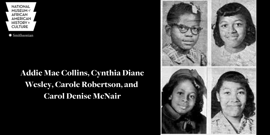 On September 15th, 1963, a bomb planted by white supremacists ripped through Sixteenth Street Baptist Church killing four little girls – Addie Mae Collins (14), Cynthia Diane Wesley (14), Carole Robertson (14) & Carol Denise McNair (11) – & injuring several others.  #ANationsStory