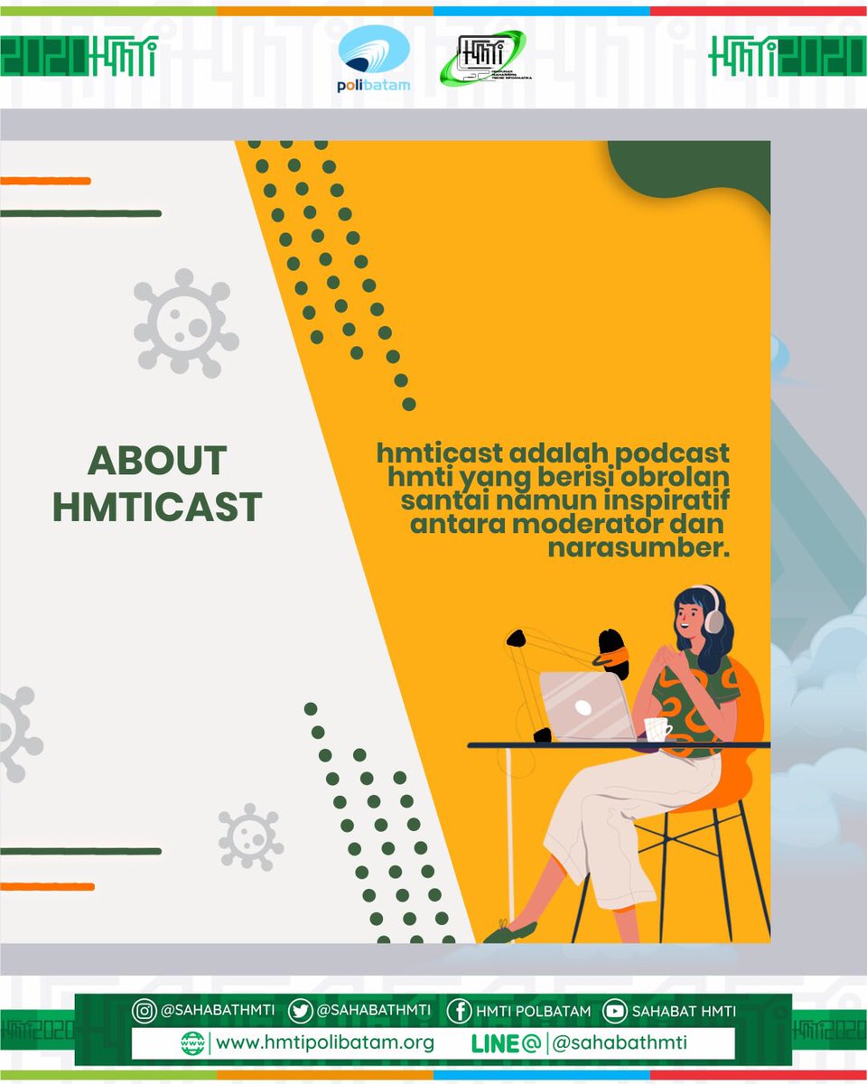 sahabatHMTI's tweet photo. [HMTI CAST 3]
.
Halo sahabat HMTI, yuk langsung saja kita dengarkan podcast bersama Dr. M. Solihin dengan tema “Pro dan Kontra Covid-19” di IGTV @sahabatHMTI 😊.
.
link : https://t.co/U4fMbR6rkx
.
.
.
.
#SalamInformatika
#KeepSpirit https://t.co/y3JYLViSx0
