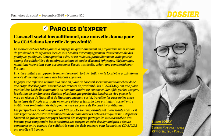 FrancoisPardoen's tweet photo. Dans un contexte de crises, "l'#accueil #social inconditionnel est une nouvelle donne pour les #CCAS dans leur rôle de proximité" : un témoignage de
Simon LORCY de @KPMG_France secteur public dans #territoiresdusocial publié par @Unccas https://t.co/DIKscXIDal