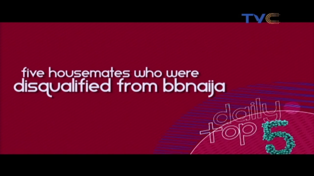TVCconnect's tweet photo. Housemates who were disqualified from #BBnaija house so far:
1. #Kemen 
2. #Khloe
3. #KBrule
4. #Tacha
5. #Erica 
#ESplashOnTVC #BBNaija https://t.co/oQs3vRT2E2
