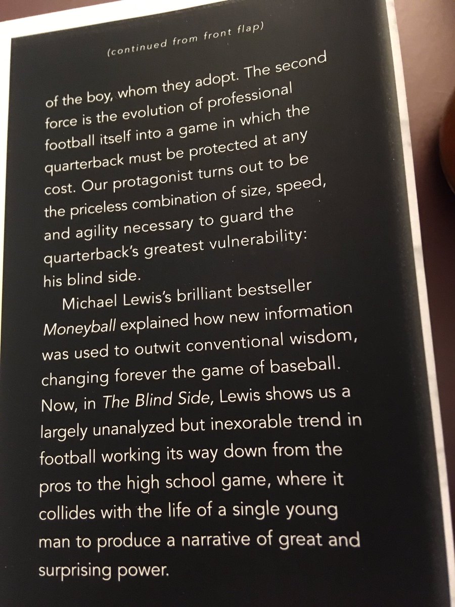 Suggestion for September 15 ... The Blind Side: Evolution of a Game (2006) by Michael Lewis.