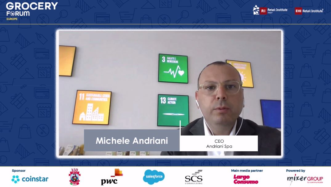 RetaiI_Italy's tweet photo. "Sostenibilità significa attenzione all’ambiente, ma anche al consumatore. Offrire prodotti di qualità che facciano bene all’organismo umano" - Michele Andriani, CEO, Andriani Spa.
#GroceryForumEurope #GFE20 https://t.co/gTlyd82os8