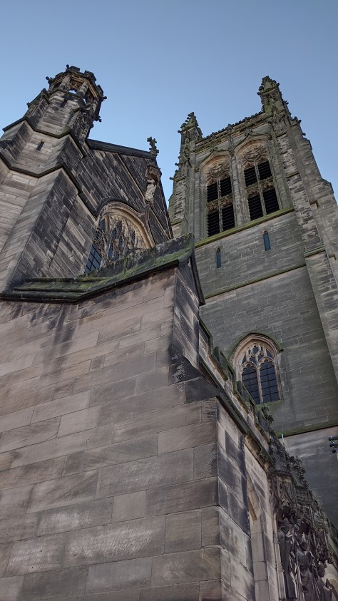 John Craig died before he could finish building his wild church, and a professional architect was drafted in, years later, to build the last two bays of the nave (in a slightly different style), and the west front (with a single bell tower).