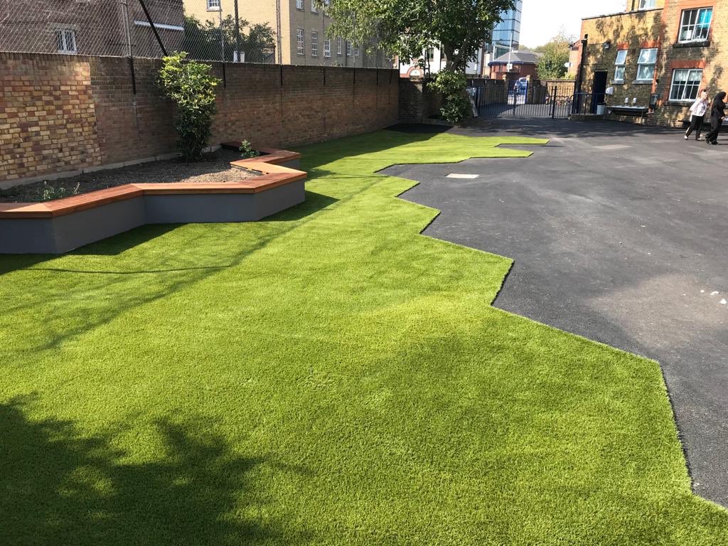 StevePlayrite's tweet photo. A tricky #nearlygrass project completed by ⁦@etcsports⁩ using material from ⁦@PlayriteSurface⁩ looking for that all year round surface? Try https://t.co/6FxkGqwOBy https://t.co/13DQ32m00V