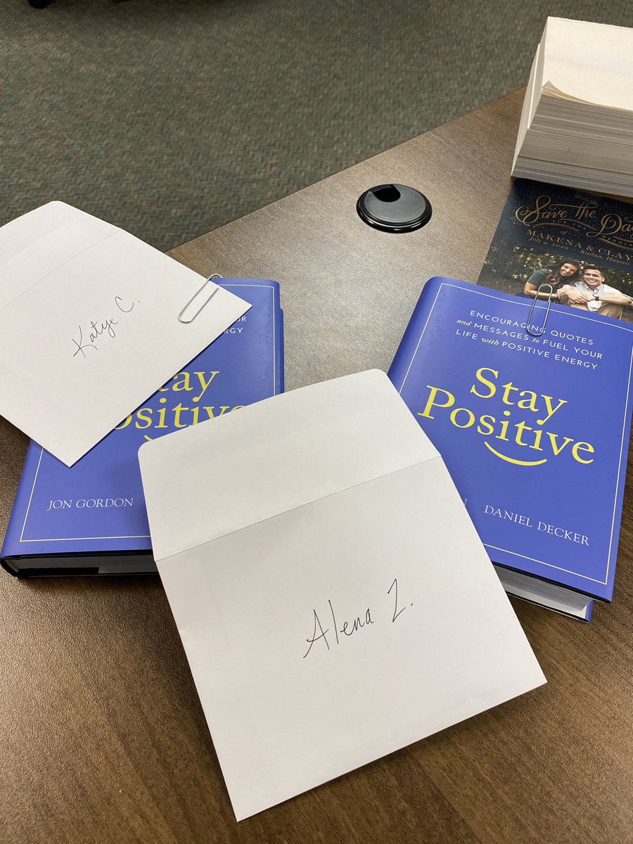Jon Gordon’s Stay Positive book is like a battery charger for school leaders. Sharing this book with all of my people this year. Our daily mindset is vitally important! <a href="/ChestateeES/">Chestatee Elementary</a> <a href="/FCSchoolsGA/">Forsyth County Schools</a> <a href="/JonGordon11/">Jon Gordon</a>